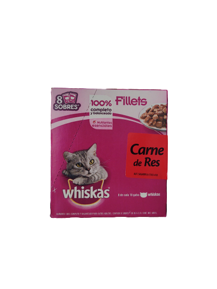 Alimento para Gato Whiskas 8/85gr Carne de Res
