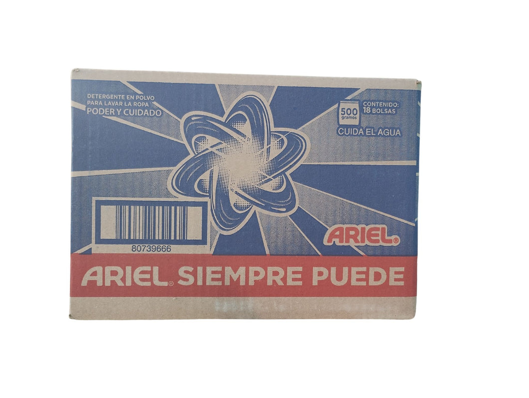 Detergente en Polvo Ariel Poder 18/500gr