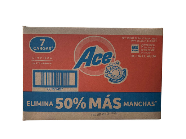 Detergente en Polvo Ace 10/850gr