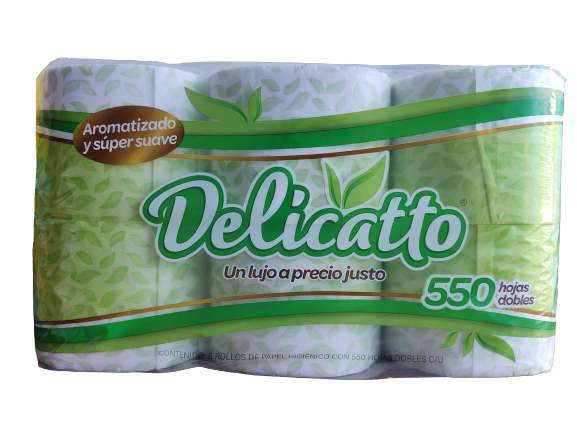 Papel Higienico Delicatto 8/6/550h